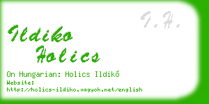 ildiko holics business card